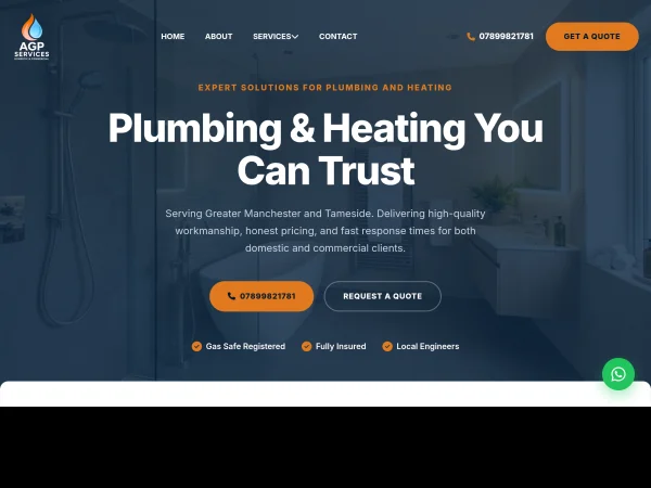 AGP Services | Expert Plumbers & Heating Engineers in Stalybridge Website Design